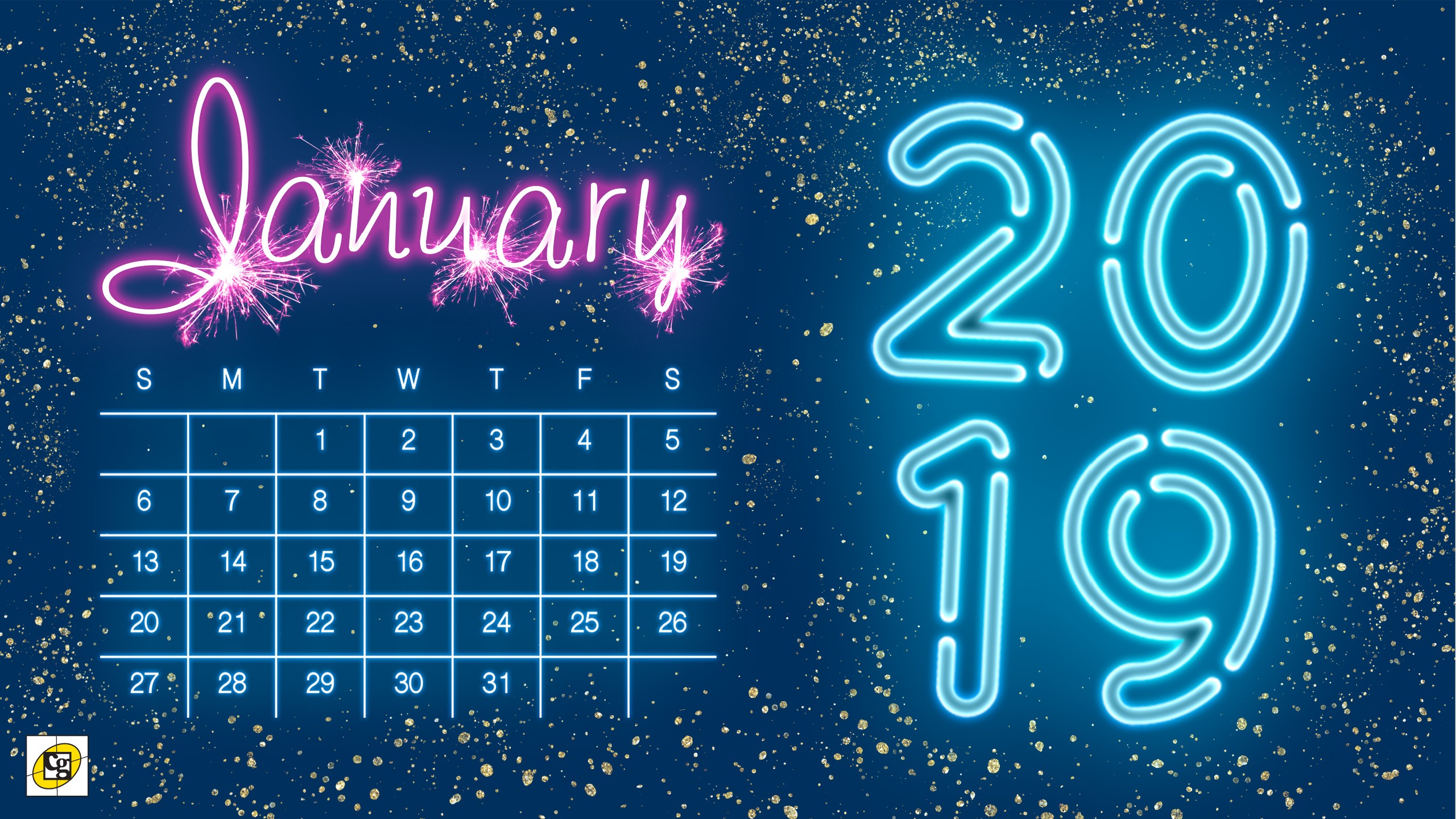 January 2019 Excel Calendar 2